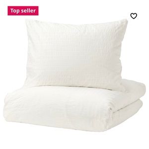 IKEA Ofelia Vass duvet cover and pillowcases - white - king